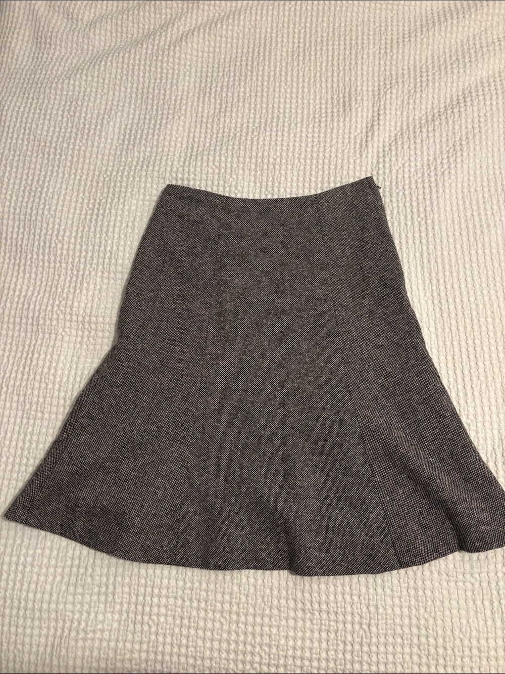 GAP Tweed A-Line Skirt in Charcoal Gray